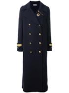 P.a.r.o.s.h. Military Long Coat, Women's, Size: Medium, Blue, Polyester/polyamide/virgin Wool/cashmere