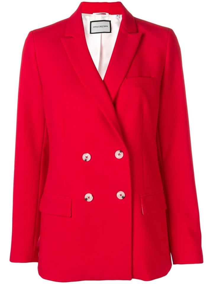 Roqa Double-breasted Jacket - Red