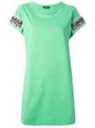 Twin-set Embellished Sleeve T-shirt, Women's, Size: Xs, Green, Cotton