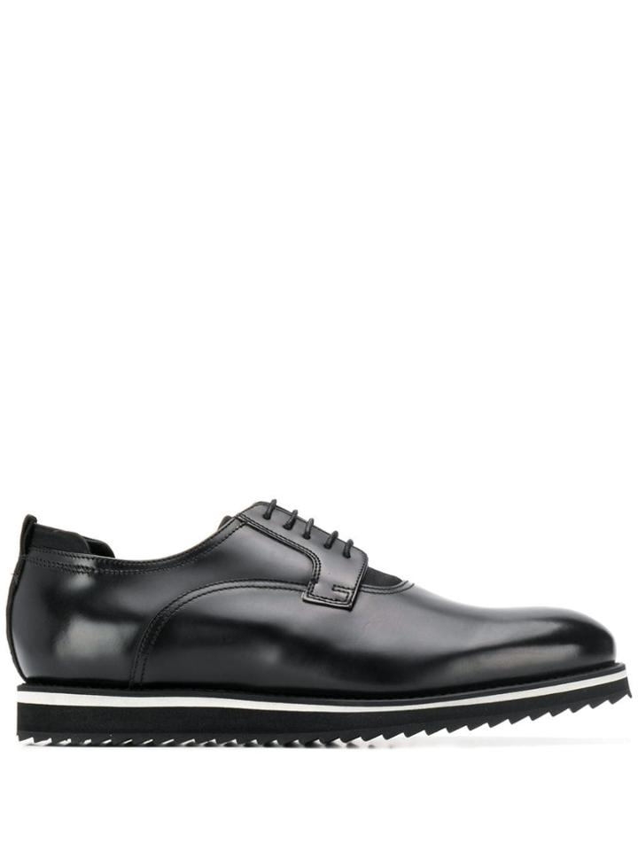 Karl Lagerfeld Contrast-sole Derby Shoes - Black