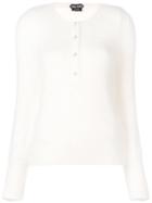 Tom Ford Crystal-button Sweater - White