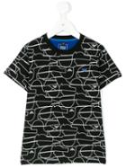 Armani Junior - Abstract Logo Print T-shirt - Kids - Cotton/spandex/elastane - 7 Yrs, Black