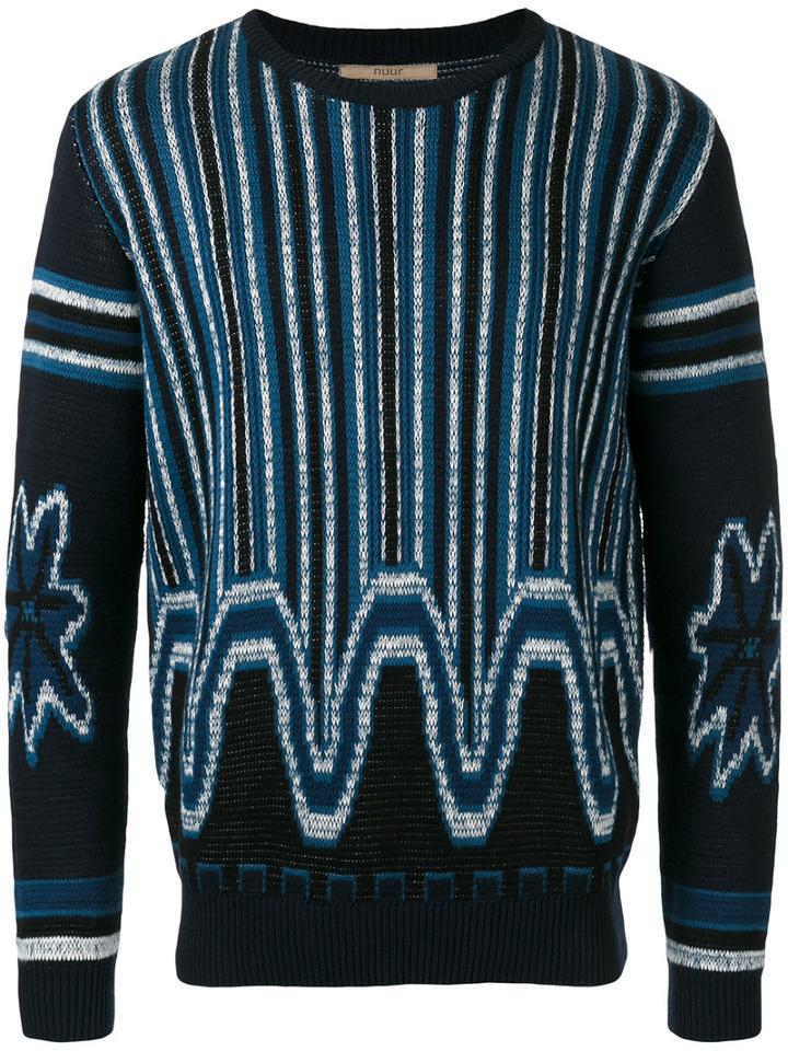 Nuur - Patterned Sweater - Men - Cotton - 50, Blue, Cotton