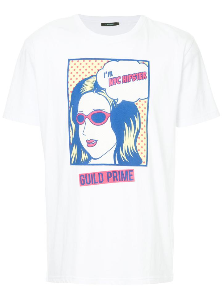 Guild Prime Nyc Hipster Pop Art T-shirt - White
