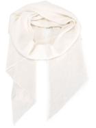 Moncler Classic Oversize Scarf, Women's, White, Cashmere