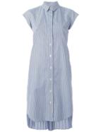 Sacai Striped Shirt Dress, Women's, Size: Xs, Blue, Cotton