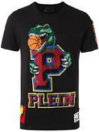 Philipp Plein Embellished Logo T-shirt, Men's, Size: Small, Black, Cotton