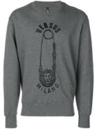 Versus Safety-pin Logo Sweater - Grey