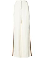 Derek Lam - Contrast Stripe Flared Trousers - Women - Viscose - 44, Women's, White, Viscose