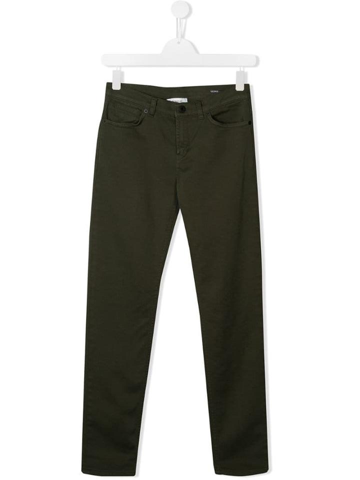 Dondup Kids Teen Slim Trousers - Green