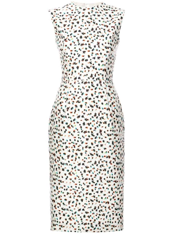 Jason Wu Collection Floral Print Sleeveless Dress - White