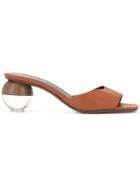 Neous Opus Square-toe Slides - Brown