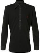 Vivienne Westwood Man Long Placket Polo Shirt, Men's, Size: Large, Black, Cotton