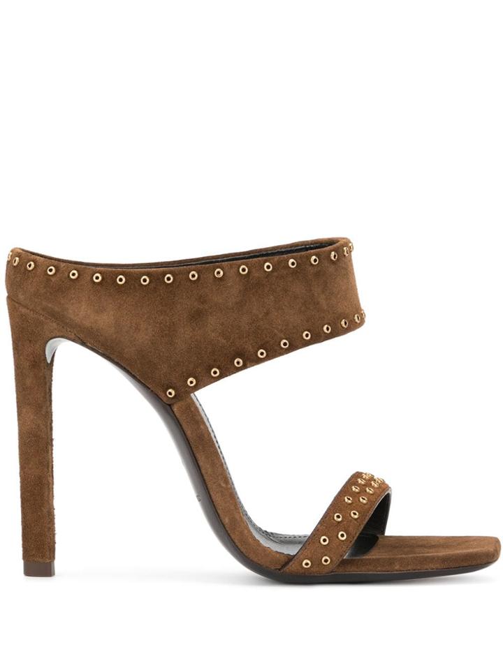 Saint Laurent Mica Sandals - Brown