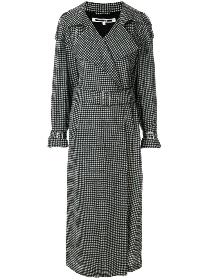 Mcq Alexander Mcqueen Checked Printed Coat - Black