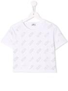 Gcds Kids Teen Embellished Logo T-shirt - White