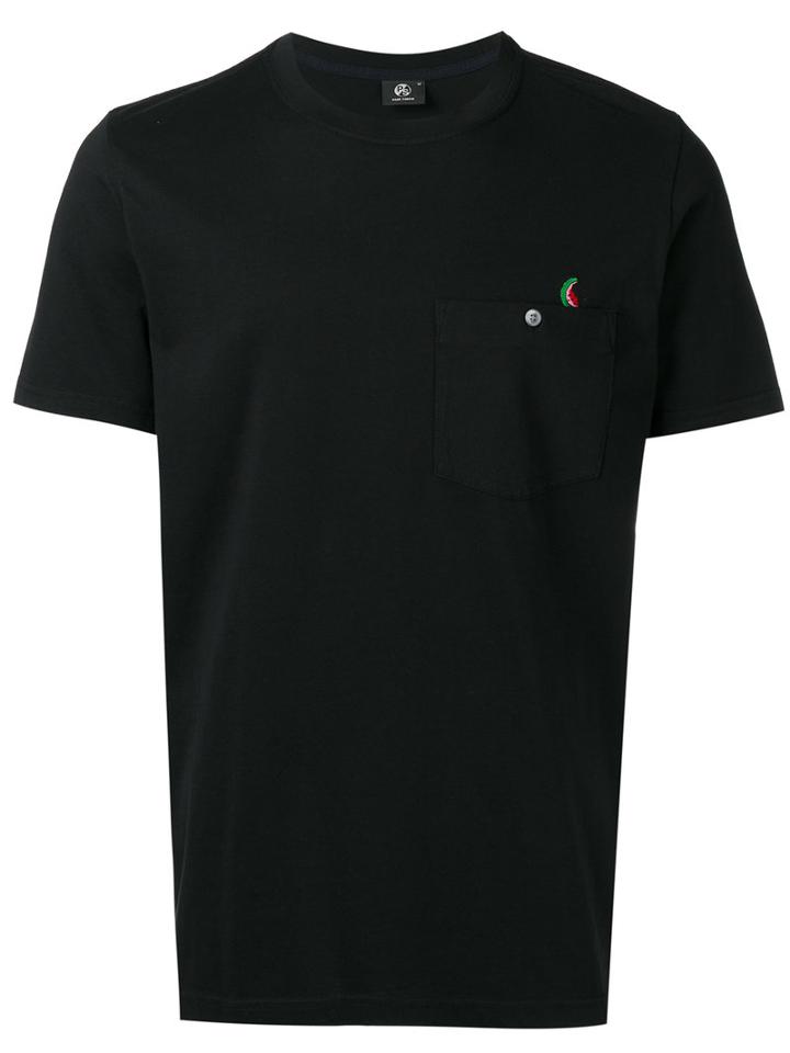 Ps By Paul Smith Watermelon T-shirt, Men's, Size: Large, Black, Organic Cotton