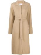 Barrie Belted Midi Coat - Brown