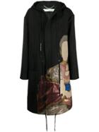 Off-white Printed Front Parka - Black