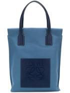 Loewe Logo Embossed Tote Bag - Blue