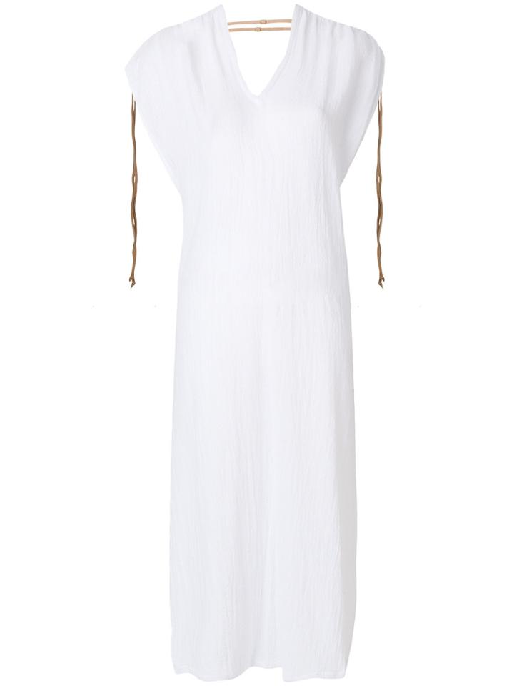 Caravana V-neck Kaftan Dress - White