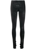 Barbara Bologna Rose Print Leggings - Black