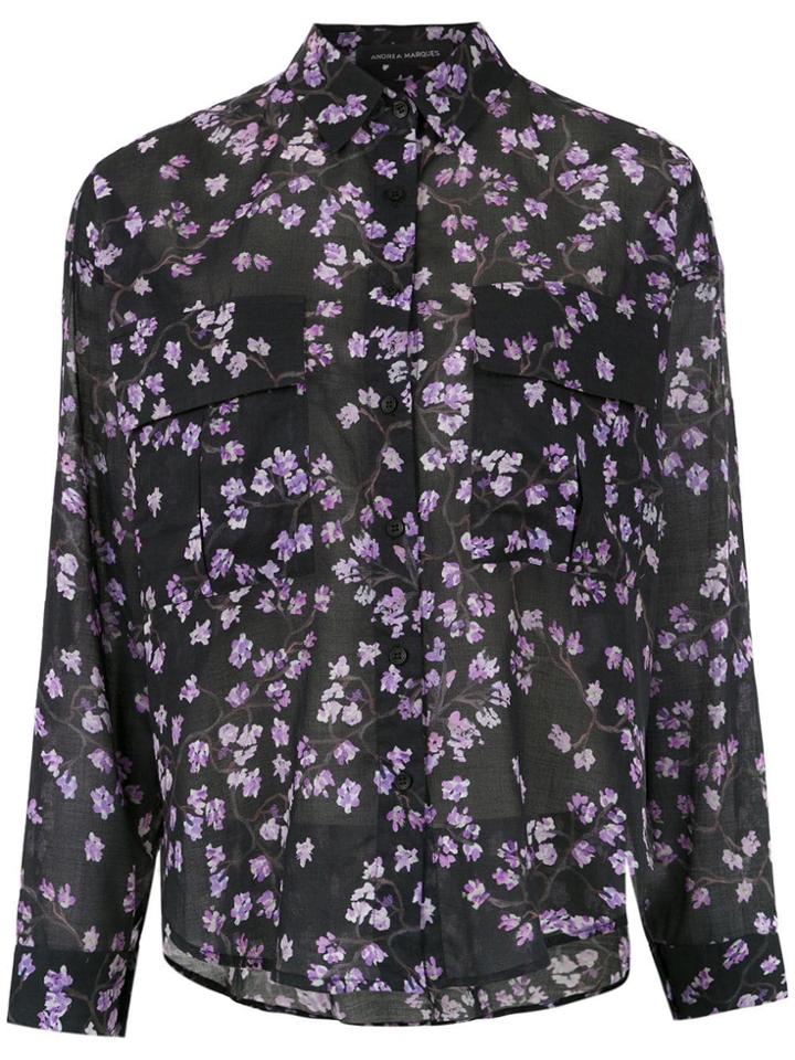 Andrea Marques Printed Box Shirt - Black