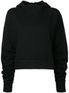 Maison Mihara Yasuhiro - Cropped Hoodie - Women - Cotton - 38, Women's, Black, Cotton