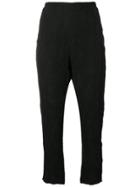 Ann Demeulemeester Tale Cropped Trousers - Black