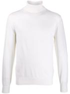 Z Zegna Roll-neck Fitted Sweater - White