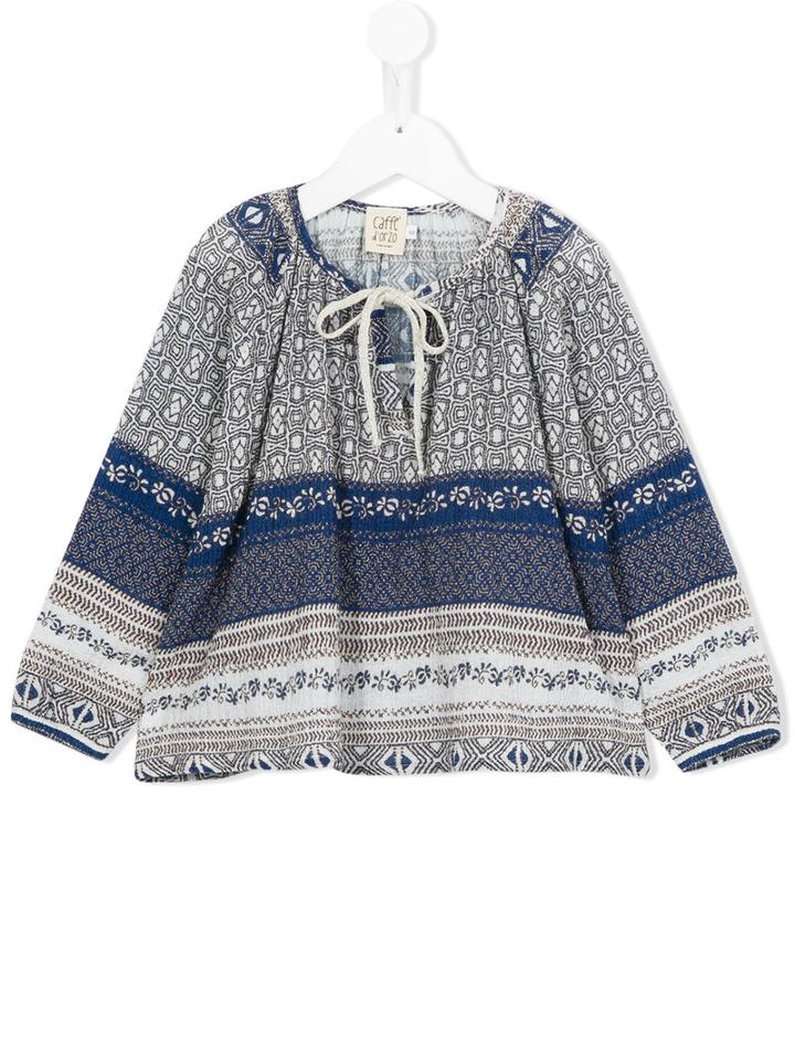 Caffe' D'orzo Giordana Patterned Blouse, Girl's, Size: 8 Yrs, Blue