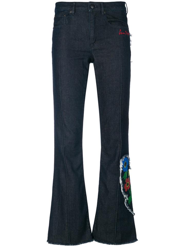 Sonia Rykiel Anemone Detail Flared Trousers - Blue