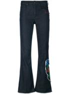Sonia Rykiel Anemone Detail Flared Trousers - Blue