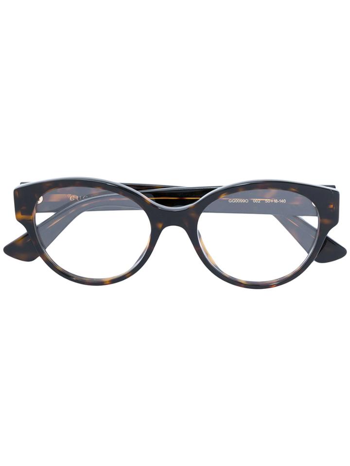 Gucci Eyewear Tortoiseshell Cat Eye Glasses - Brown