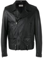 Saint Laurent - Classic Motorcycle Jacket - Men - Cotton/lamb Skin/polyester/cupro - 50, Black, Cotton/lamb Skin/polyester/cupro