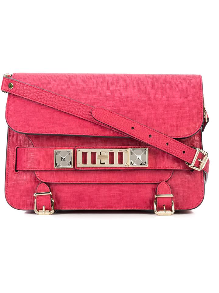 Proenza Schouler Embellished Shoulder Bag - Pink & Purple