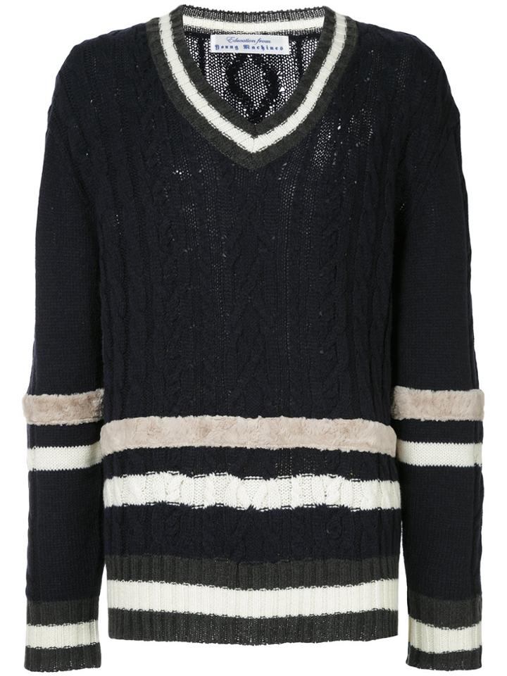 Education From Youngmachines Stripe Detail Jumper - Blue