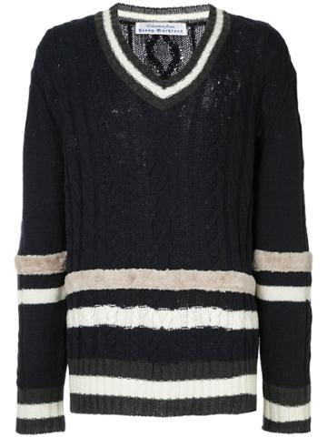 Education From Youngmachines Stripe Detail Jumper - Blue