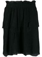 Isabel Marant Glittery Striped Layered Skirt - Black