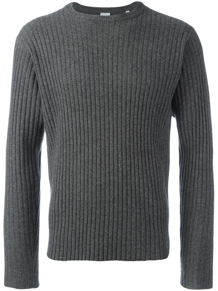 Aspesi Crew Neck Pullover, Men's, Size: 50, Grey, Cashmere/wool/yak