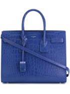 Saint Laurent Small Sac De Jour Tote, Women's, Blue, Calf Leather