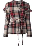 Area Di Barbara Bologna Tartan Bow Sleeve Jacket