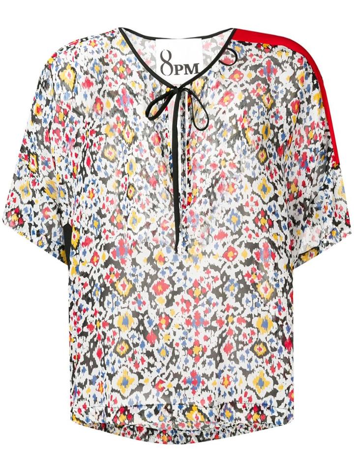 8pm Floral Print Blouse - White
