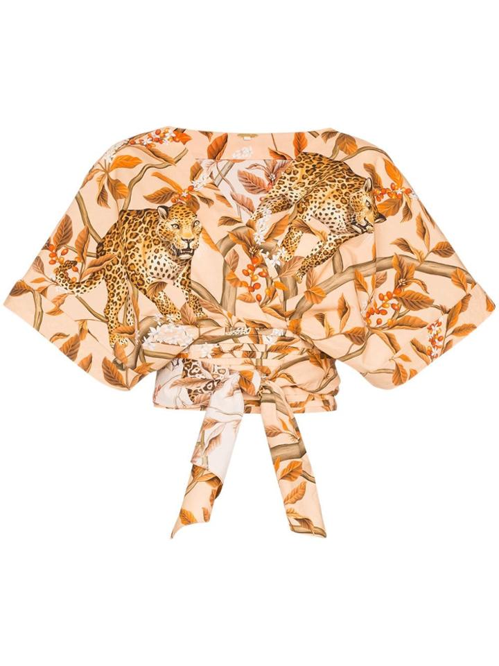 Johanna Ortiz Young And Wild Wrap Top - Orange