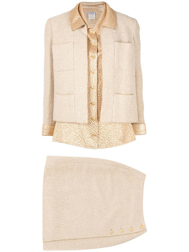 Chanel Vintage Three-piece Skirt Suit - Gold