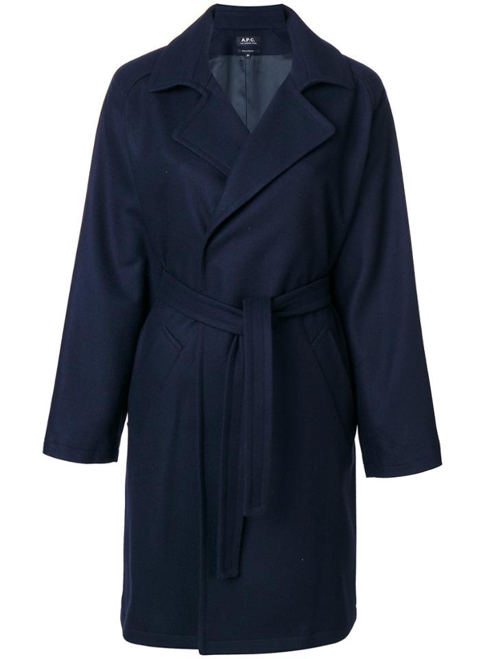 A.p.c. Tie Waist Coat - Blue