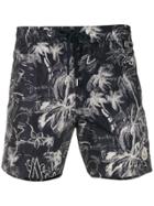 Moncler Palm Print Swim Shorts - Black