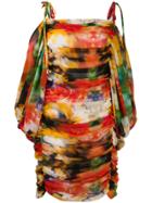 Giuseppe Di Morabito Cold-shoulder Shift Dress - Red