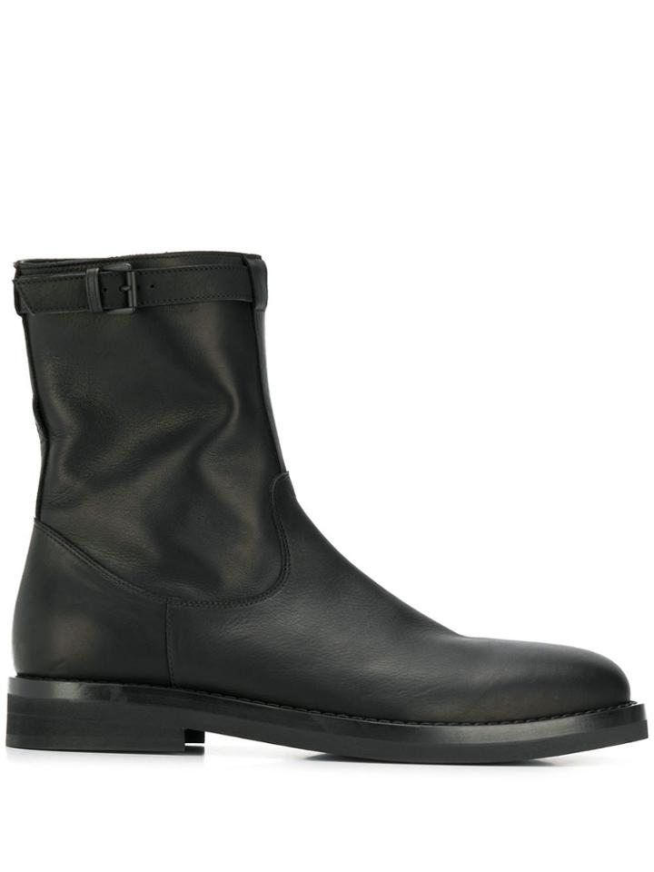 Ann Demeulemeester Matte Ankle Boots - Black