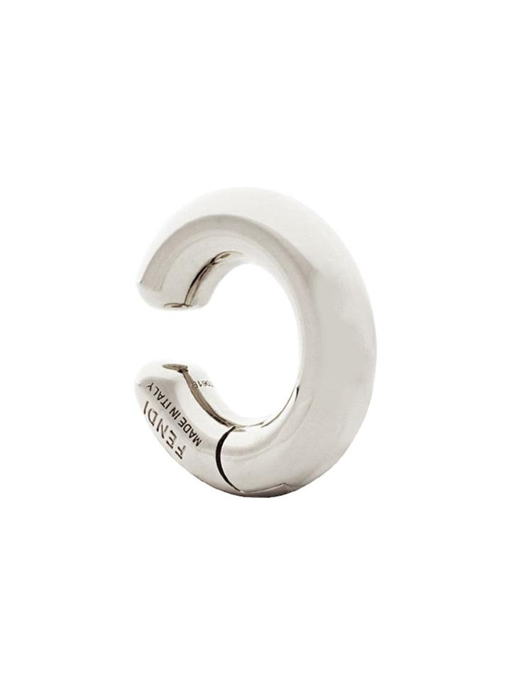 Fendi Logo Coin Ear Cuff - Silver